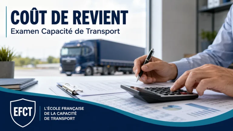 Coût de revient examen capacité de transport, calculs de gestion EFCT