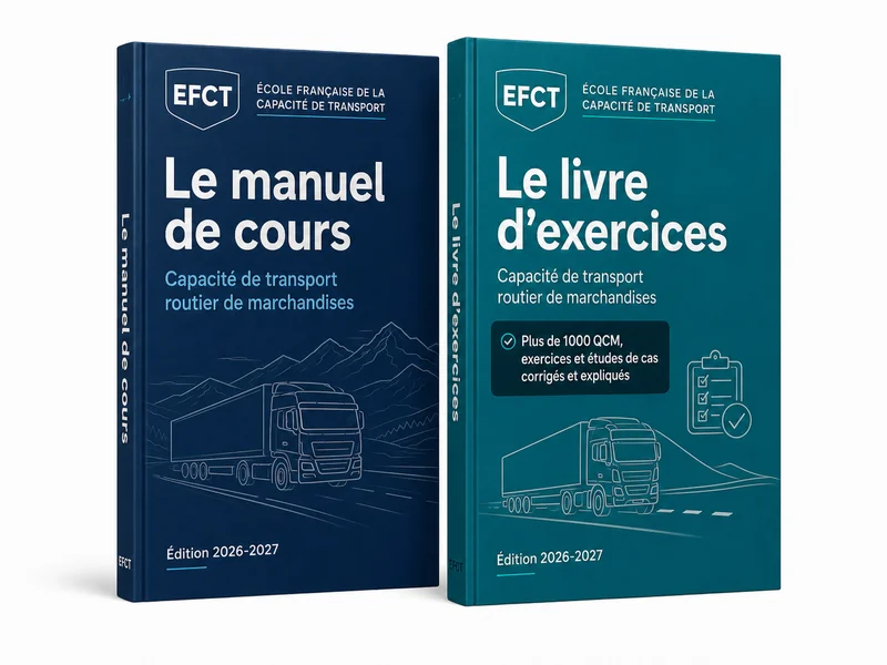 Pack Essentiel EFCT édition 2026-2027, manuel de cours et livre d'exercices capacité de transport