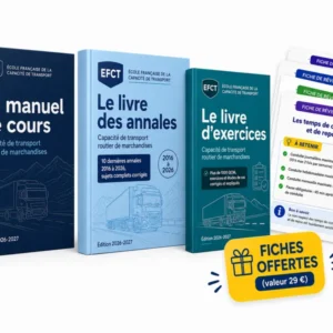 pack réussite capacité de transport Pack Réussite EFCT édition 2026-2027, manuel de cours, livre d'exercices et annales avec fiches offertes