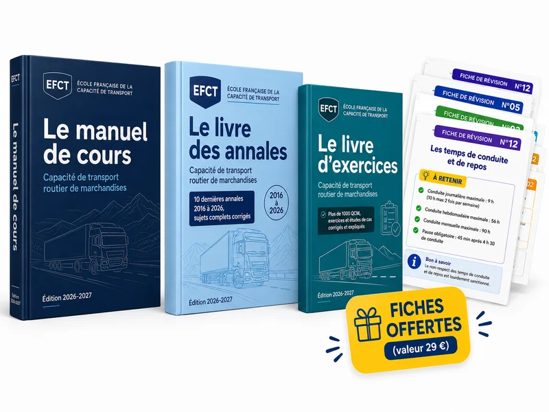 Pack Réussite EFCT édition 2026-2027, manuel de cours, livre d'exercices et annales corrigées avec fiches offertes