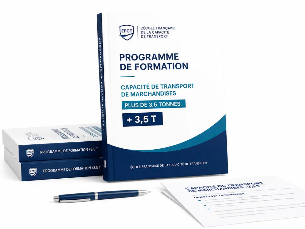 Programme de formation EFCT, capacité de transport lourd plus de 3,5 tonnes