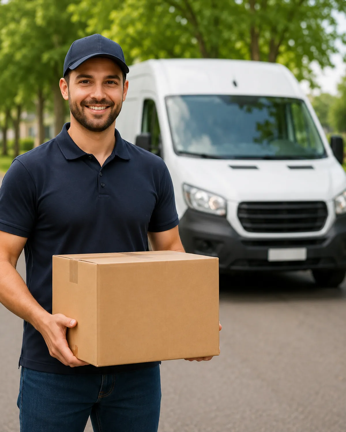 Livreur Amazon Colissimo avec véhicule utilitaire - capacité de transport léger